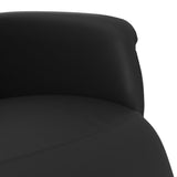 Fauteuil inclinable avec repose-pieds noir similicuir