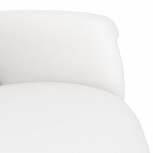 Fauteuil inclinable avec repose-pieds blanc similicuir