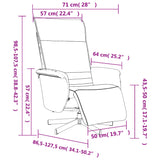 Fauteuil inclinable avec repose-pieds blanc similicuir