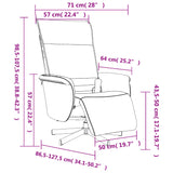 Fauteuil inclinable de massage repose-pieds marron similicuir