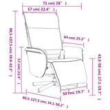 Fauteuil inclinable de massage repose-pieds noir similicuir
