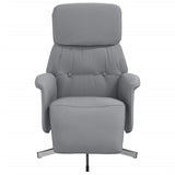 Fauteuil inclinable avec repose-pieds gris clair tissu