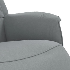 Fauteuil inclinable avec repose-pieds gris clair tissu