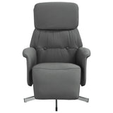 Fauteuil inclinable avec repose-pieds gris foncé tissu