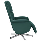 Fauteuil inclinable avec repose-pieds vert foncé tissu
