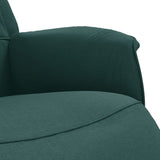 Fauteuil inclinable avec repose-pieds vert foncé tissu