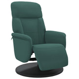 Fauteuil inclinable avec repose-pied vert foncé velours