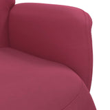 Fauteuil inclinable avec repose-pied rouge bordeaux velours