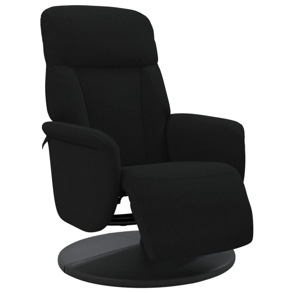 Fauteuil inclinable avec repose-pied noir velours