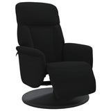 Fauteuil inclinable avec repose-pied noir velours