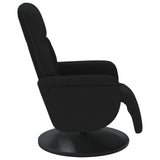Fauteuil inclinable avec repose-pied noir velours