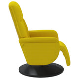 Fauteuil inclinable avec repose-pied jaune velours