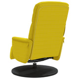 Fauteuil inclinable avec repose-pied jaune velours