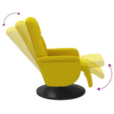 Fauteuil inclinable avec repose-pied jaune velours