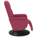 Fauteuil de massage inclinable avec repose-pied rouge bordeaux