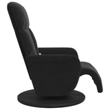 Fauteuil inclinable de massage avec repose-pied noir velours