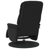 Fauteuil inclinable de massage avec repose-pied noir velours
