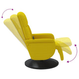 Fauteuil inclinable de massage avec repose-pied jaune velours