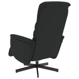 Fauteuil inclinable avec repose-pieds noir similicuir
