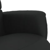 Fauteuil inclinable avec repose-pieds noir similicuir