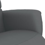 Fauteuil inclinable avec repose-pieds gris similicuir