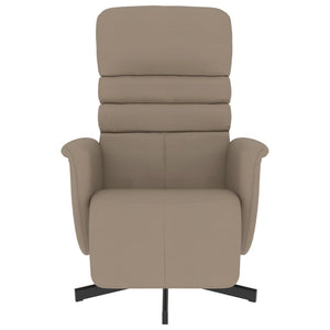 Fauteuil inclinable avec repose-pieds cappuccino similicuir