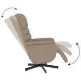 Fauteuil inclinable avec repose-pieds cappuccino similicuir