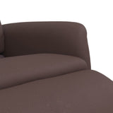Fauteuil inclinable avec repose-pieds marron similicuir