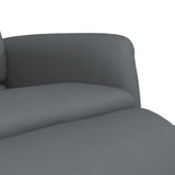 Fauteuil inclinable avec repose-pieds gris similicuir