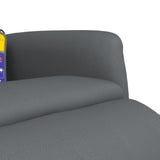 Fauteuil inclinable de massage repose-pieds gris similicuir