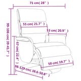 Fauteuil inclinable de massage repose-pieds gris similicuir
