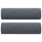 Canapé 2 places avec oreillers gris foncé 120 cm velours