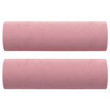 Canapé 2 places avec oreillers décoratifs rose 120 cm velours