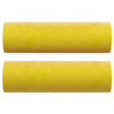 Canapé 2 places avec oreillers décoratifs jaune 120 cm velours