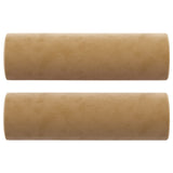 Canapé 2 places avec oreillers décoratifs brun 120 cm velours