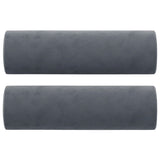 Canapé 2 places avec oreillers gris foncé 140 cm velours