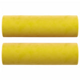 Canapé 2 places avec oreillers décoratifs jaune 140 cm velours