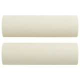 Canapé 2 places avec oreillers décoratifs crème 140 cm velours