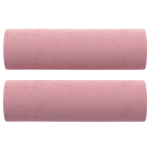 Canapé 3 places avec oreillers décoratifs rose 180 cm velours