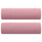Canapé 3 places avec oreillers décoratifs rose 180 cm velours