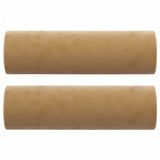 Canapé 3 places avec oreillers décoratifs marron 180 cm velours