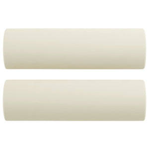 Canapé 3 places avec oreillers décoratifs crème 180 cm velours