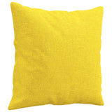 Canapé 2 places avec oreillers jaune clair 120 cm tissu