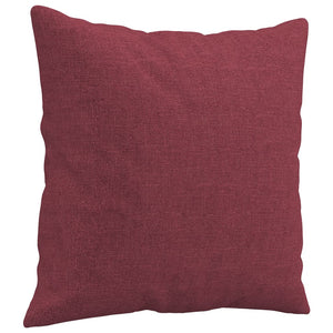 Canapé 2 places avec oreillers bordeaux 120 cm tissu