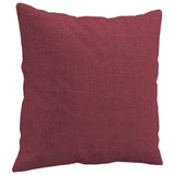 Canapé 2 places avec oreillers bordeaux 120 cm tissu