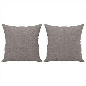 Canapé 2 places avec oreillers décoratifs taupe 120 cm tissu