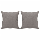 Canapé 2 places avec oreillers décoratifs taupe 120 cm tissu