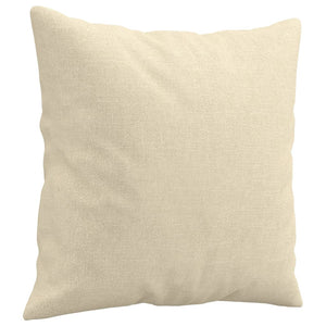 Canapé 2 places avec oreillers décoratifs crème 140 cm tissu