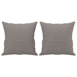 Canapé 2 places avec oreillers décoratifs taupe 140 cm tissu