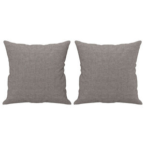 Canapé 3 places avec oreillers décoratifs taupe 180 cm tissu